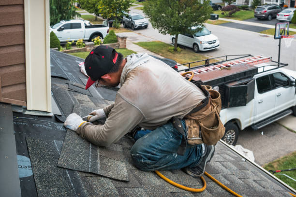 Professional Gutter Installation technician working in Aurora, CO